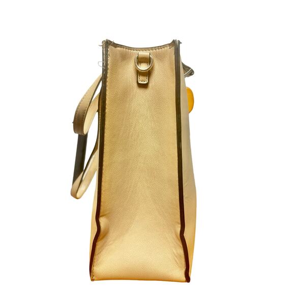 Mathew & Julian ivory cream large  leather tote bag purse - Picture 3 of 6